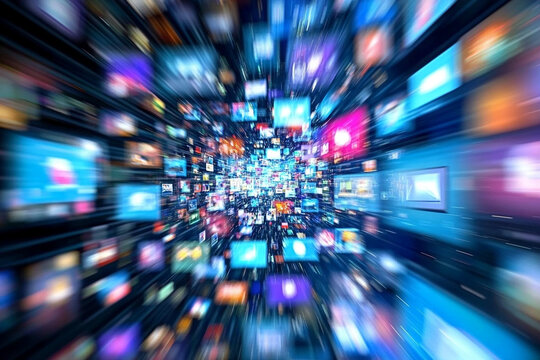 A fastpaced digital world of streaming media content and information overload