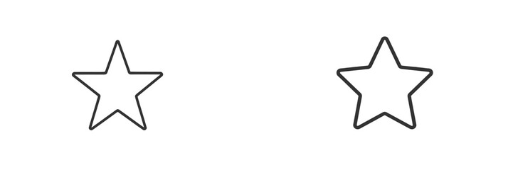 Outline stars on a white background create a simple and elegant design suitable for various creative projects