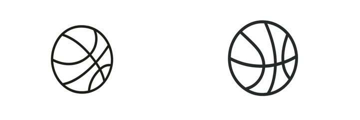 Modern basketball icons in minimalist design perfect for sports-related projects