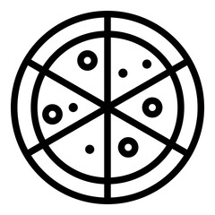 Pizza icon. Vector line icon