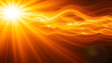 Obraz premium Fiery Sun Rays Abstract Background.