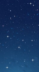 Celestial Dreamscape: Deep Blue Night Sky