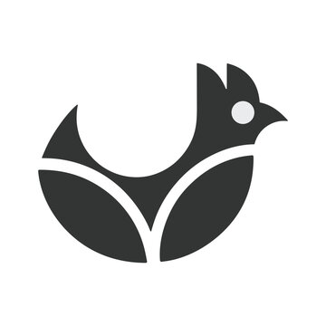 Hen silhouettes chicken,rooster,black isolated on white background. Creative silhoutte rooster icon logo design vector illustration art design.