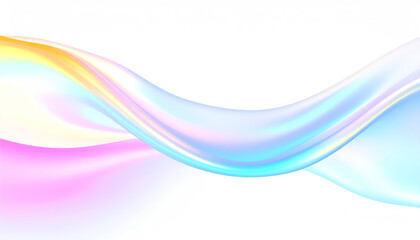 Soft, flowing waves of pastel colors blend harmoniously against a white background, creating a serene and calming visual effect