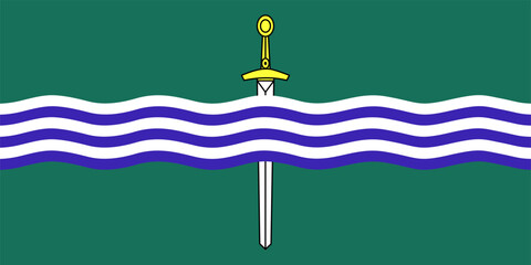 Flag of Peterborough, Ontario, no flagpole, Flag background, EPS10. Vector illustration