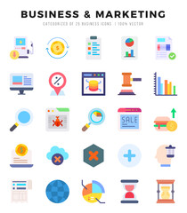 Business & Marketing icons set for website and mobile site and apps.