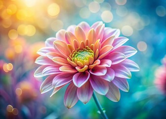 Obraz premium Elegant Watercolor Flower Macro Photography: Delicate Petals & Vibrant Hues