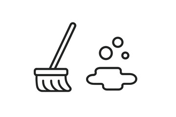 Cleaning tools and supplies for maintaining a tidy home or workspace during a regular cleaning session