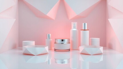 Cosmetic Bottles Mockup.
