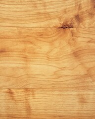 Close-up of Light Brown Wood Grain Texture Background with Natural Pattern and Wood Knot Detail from Above