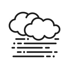 weather fog wind icon set