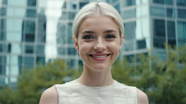 young woman in the city