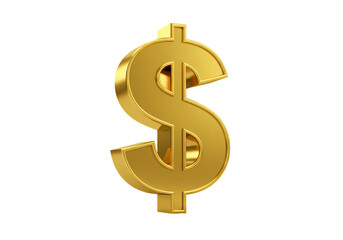 Gold Dollar Sign: Wealth & Finance on transparent background
