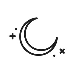 Small moon simple icon