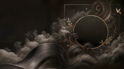 Black background with fog for website and product presentation.