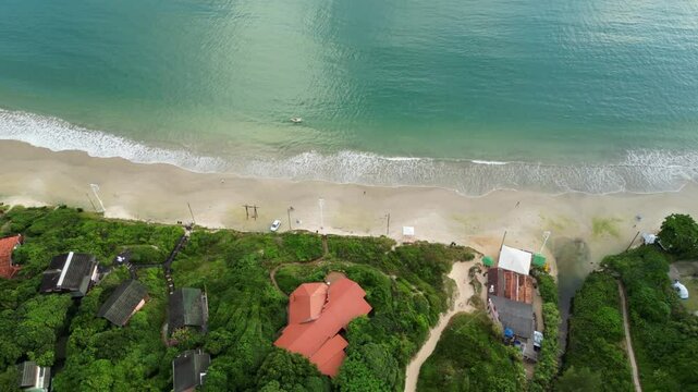 Bela vista da Praia da Pinheira que fica em Santa Catarina no Sul do Brasil