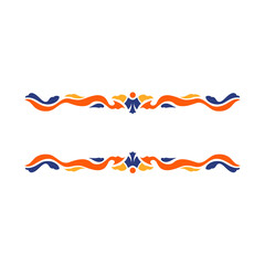 Colorful Ornamental Border Frame. Decorative Element Vector Illustration