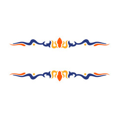 Colorful Ornamental Border Frame. Decorative Element Vector Illustration