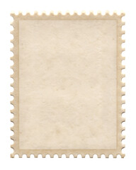 Fototapeta premium blank postage stamp isolated on white background, PNG