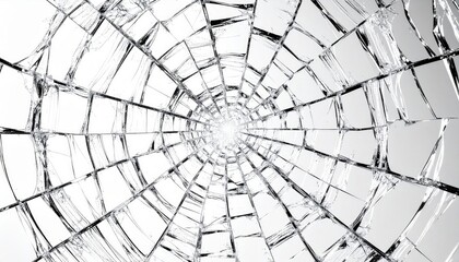 Obraz premium Broken Glass Radial Pattern