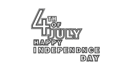 th of july typography . happy independence day of usa symbol. fourth of july america text for greeting cards, poster, templates, banner, social media ,website, postcard png and vector illustration © MdTaiburRahman