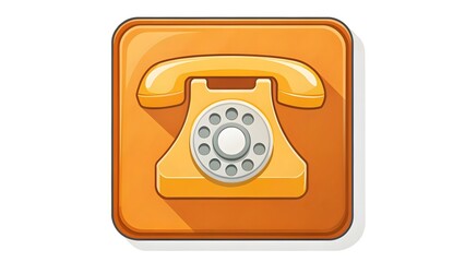 Modern Phone Icon with Glowing Customer Interaction Elements