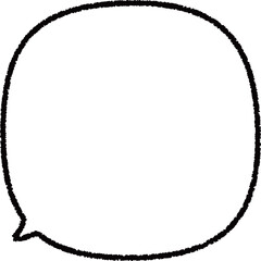 丸みを帯びた、可愛いふっくらしたふきだし