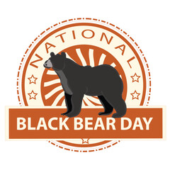 National Black Bear Day Sign and Badge