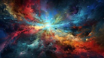 Obraz premium Cosmic Nebula Explosion.