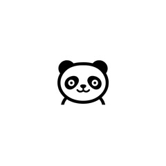 Panda icon in modern cartoon vector illustration