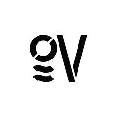 OV monogram logo design letter text name symbol monochrome logotype alphabet character simple logo
