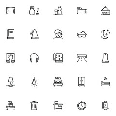 Bedroom icons for calm dreams
