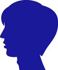 남성 옆모습 실루엣