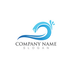 Naklejka premium Water wave icon vector