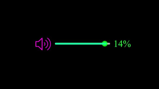 Animation of speaker volume with alpha channel, Speaker volume animation with transparent background.