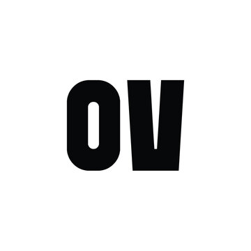 OV monogram logo design letter text name symbol monochrome logotype alphabet character simple logo