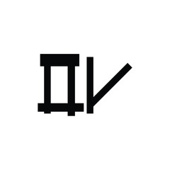 OV monogram logo design letter text name symbol monochrome logotype alphabet character simple logo