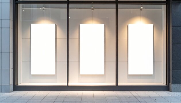 Storefront Advertising Mockup - Shop or Store Shopping Window Ad Template for Branding or Signage, Logo or Design - Graphic Asset for Fashion, Clothing, Boutique, Jewelry or Cosmetics Store