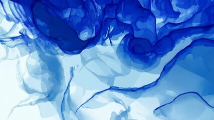 Elegant blue watercolor ink cloud abstract backdrop with fluid textures and transparent layers for dreamy or artistic backgrounds - Powered by Adobe