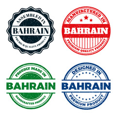 Obraz premium Bahrain Stamps. Premium Quality Product Labels