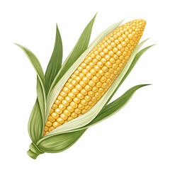 corn isolated on white background