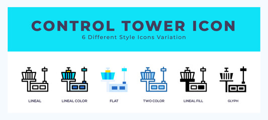 Control tower symbol. logo. icon vector illustration.