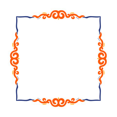 Colorful Decorative Border Frame. Vector Illustration