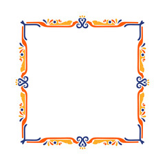 Colorful Decorative Border Frame. Vector Illustration