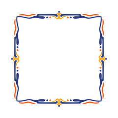 Colorful Decorative Border Frame. Vector Illustration