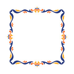 Colorful Decorative Border Frame. Vector Illustration