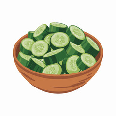 Cold Cucumber Salad with Garlic and Vinegar