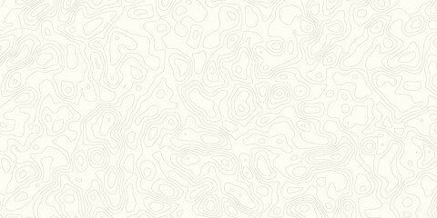 Topographic background and texture, monochrome. Black and white abstract Seamless Pattern with Contour Lines map.