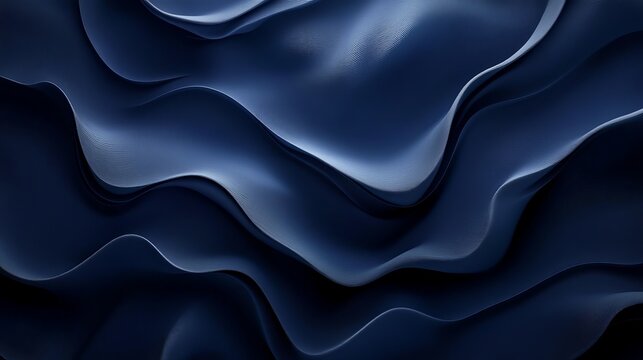 Abstract dark blue waves smooth elegant background texture design art sea wavy navy deep curve style