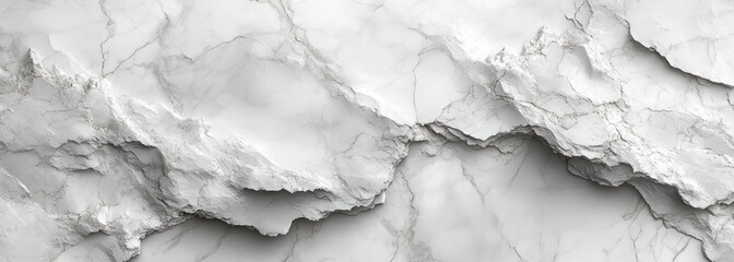 Abstract white marble with textures and veins pattern